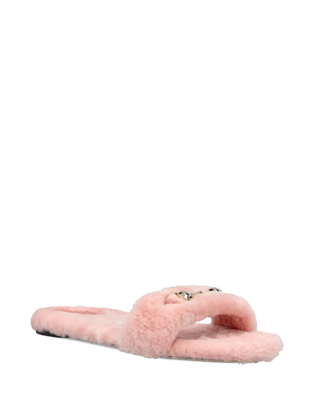 Gucci Horsebit Flat Sandals In Pink