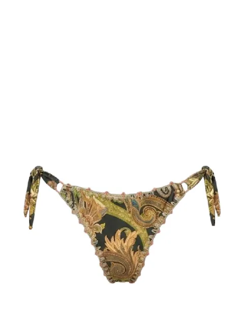 Del Maar Akal paisley-print crochet-trim bikini bottoms