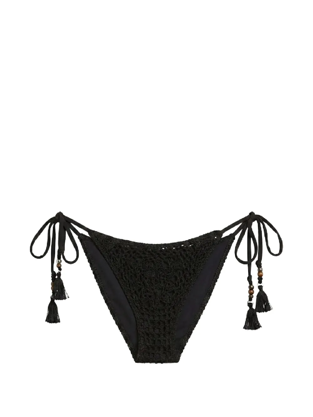 Del Maar Nacahui crochet-knit bikini bottoms - Nero
