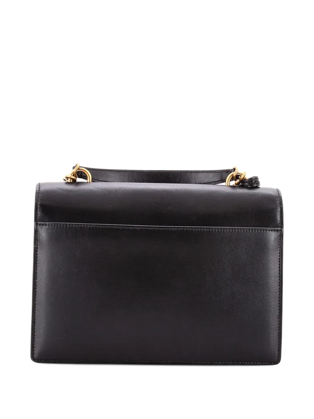 SAINT LAURENT Pre-owned Sunset Top Handle Leather Medium Shoulder Bag In Black