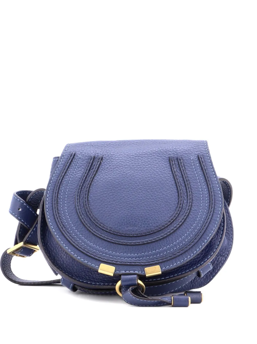 Chloé Pre-Owned Marcie Leather Mini crossbody bag - Blu