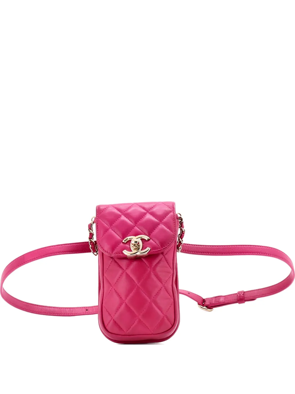 CHANEL Pre-Owned You Can Phone Waist Bag Quilted Lambskin belt bag - Rosa