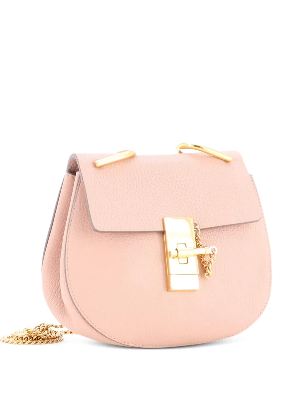 Chloé Pre-Owned Drew Leather Mini crossbody bag - Toni neutri