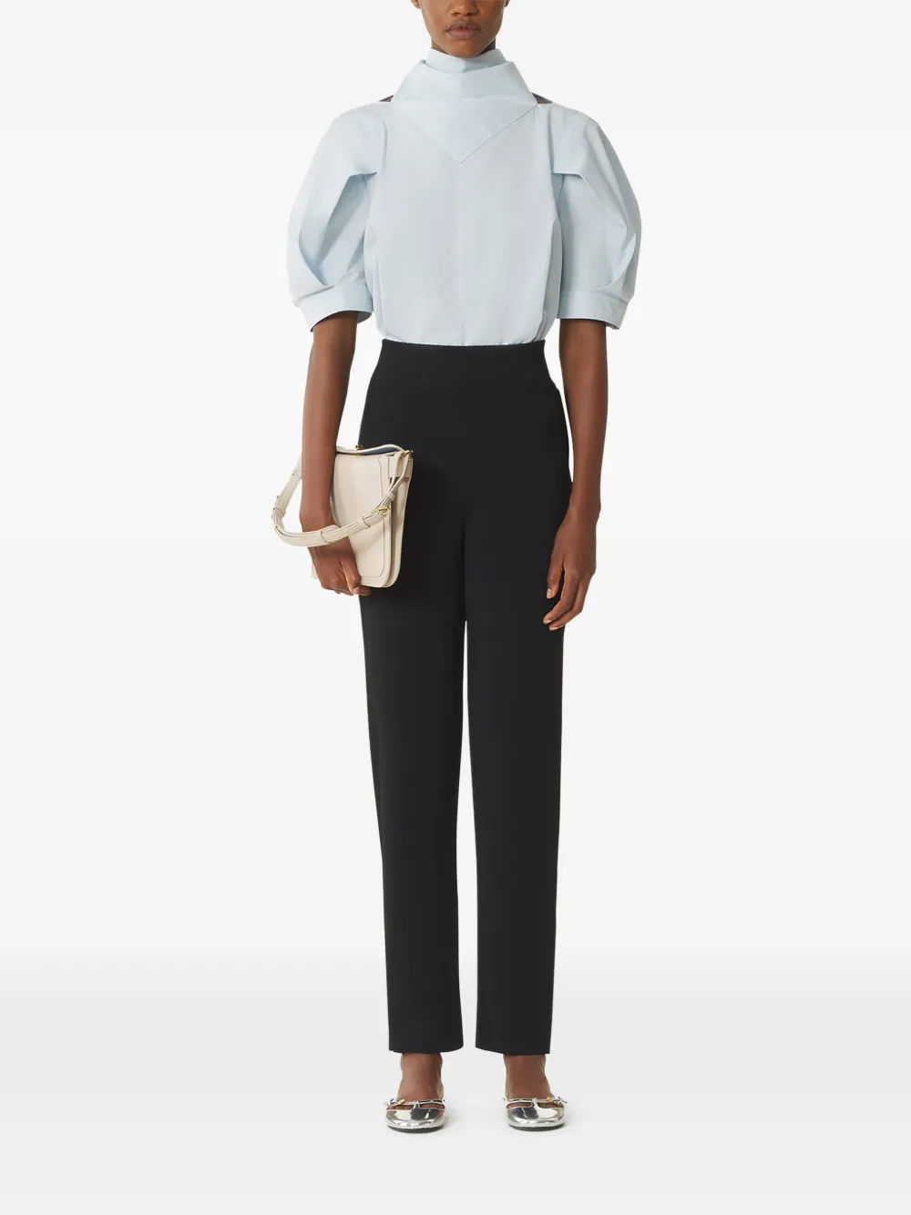 Lanvin Tie-detail Gathered Blouse - Blue 