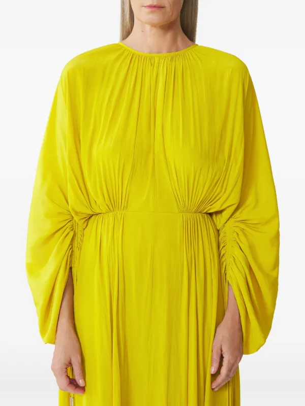 Lanvin Fitted Charmeuse Dress in Yellow