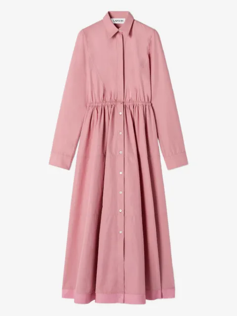 Lanvin long-sleeve button midi dress