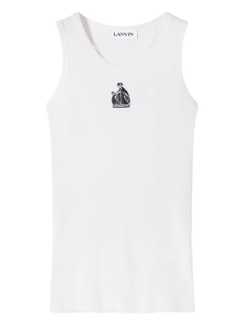 Lanvin embroidery-logo tank top