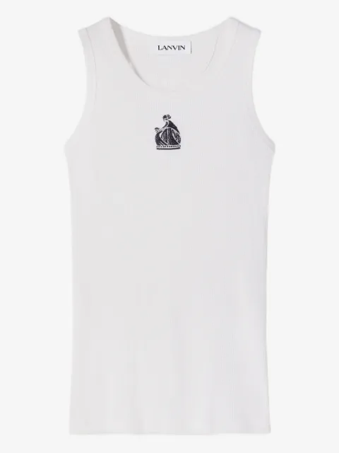 Lanvin embroidery-logo tank top