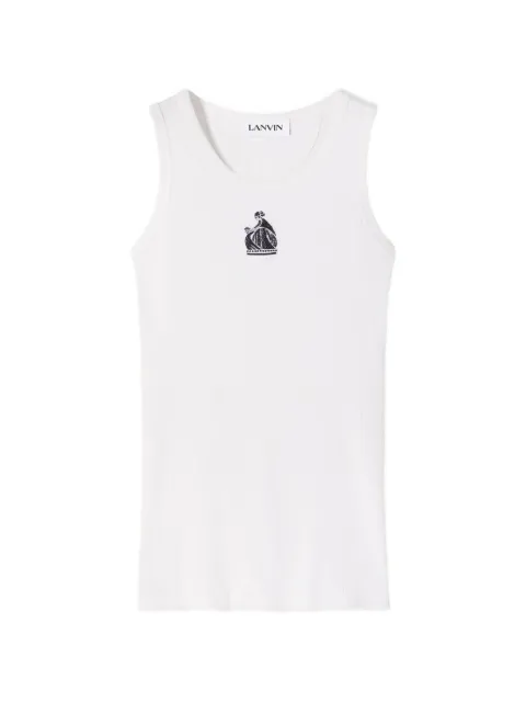Lanvin débardeur à logo brodé
