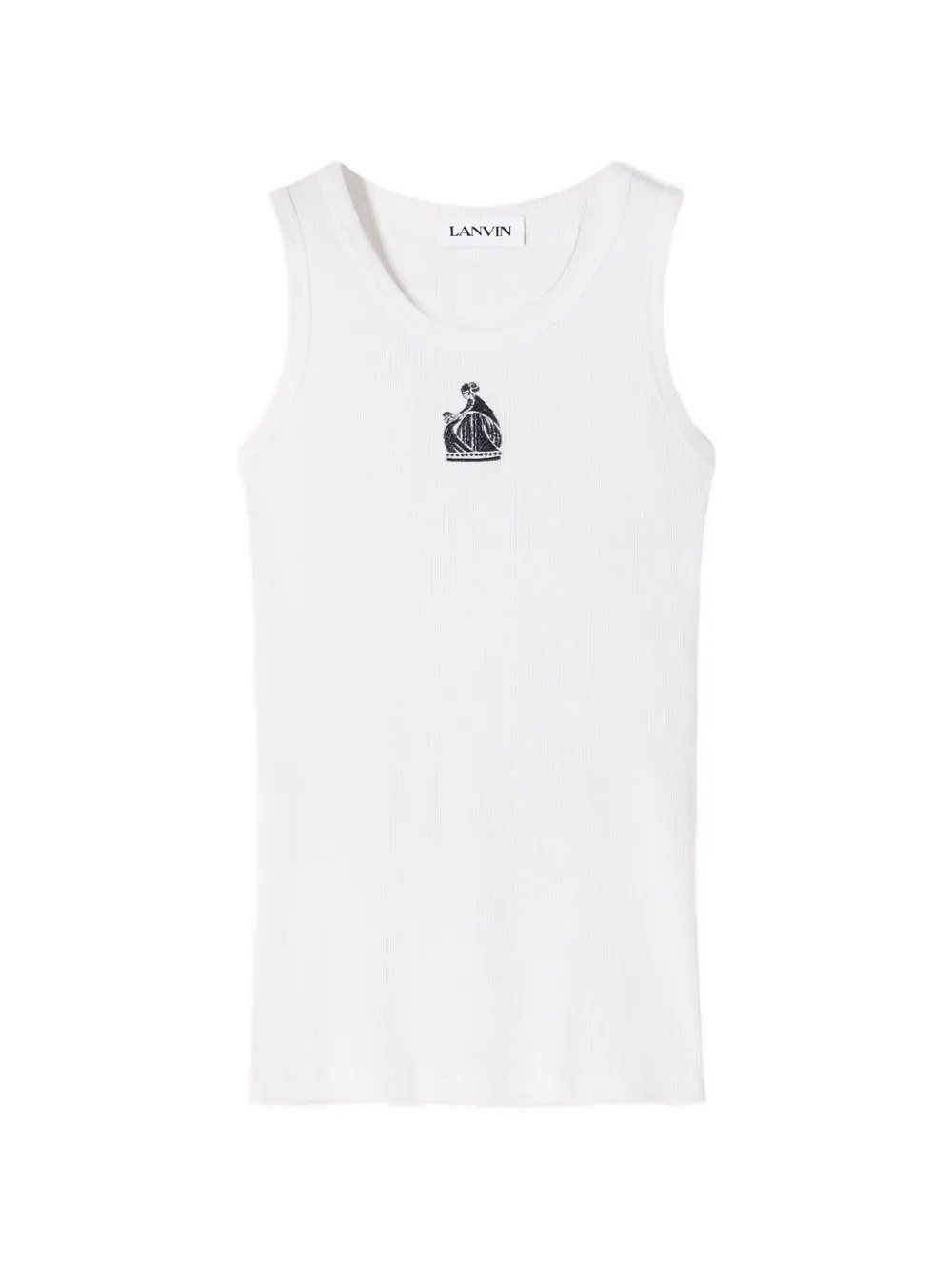 Lanvin embroidery-logo tank top