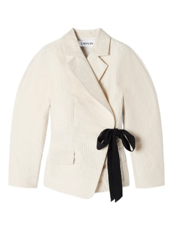 Lanvin Wrap-design Jacket in Neutrals