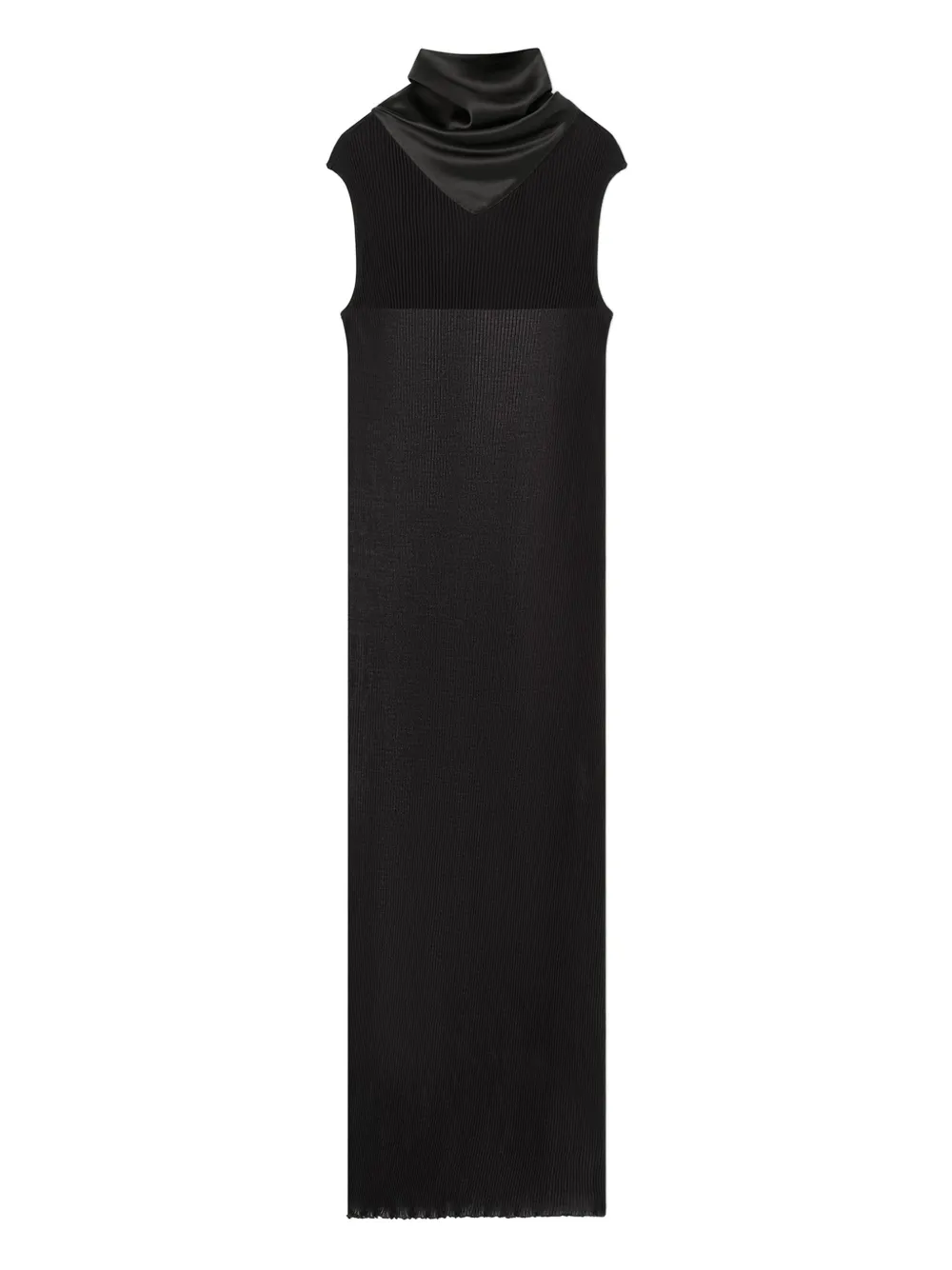 Lanvin Abito midi a coste - Nero