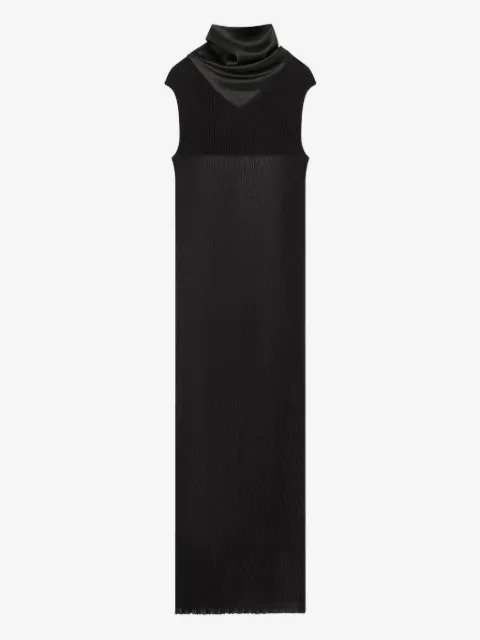 Lanvin Geribbelde midi-jurk met sjaalhals