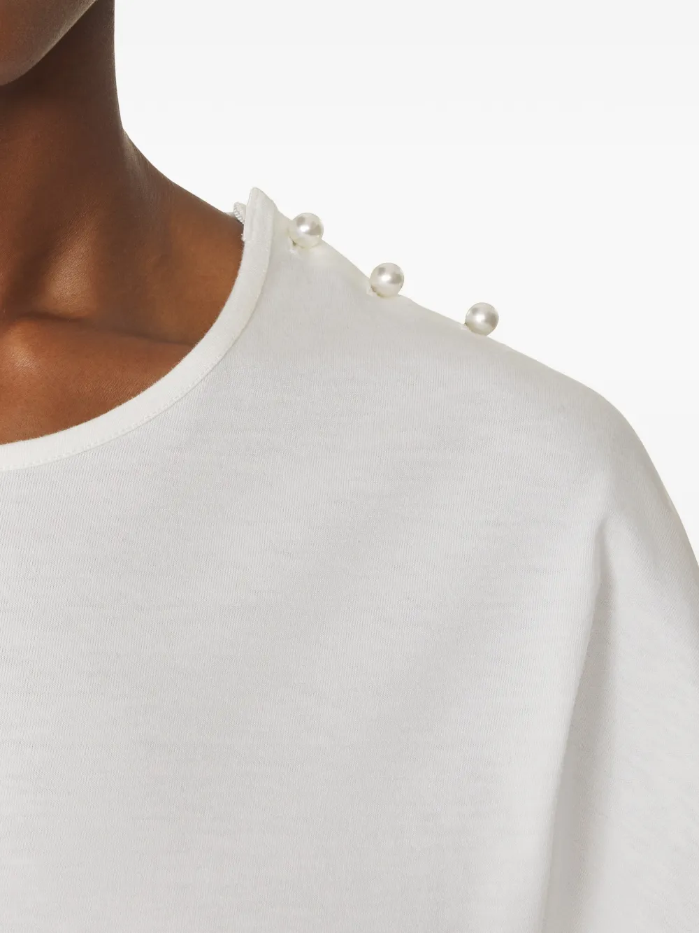 Lanvin T-shirt verfraaid met cape Wit
