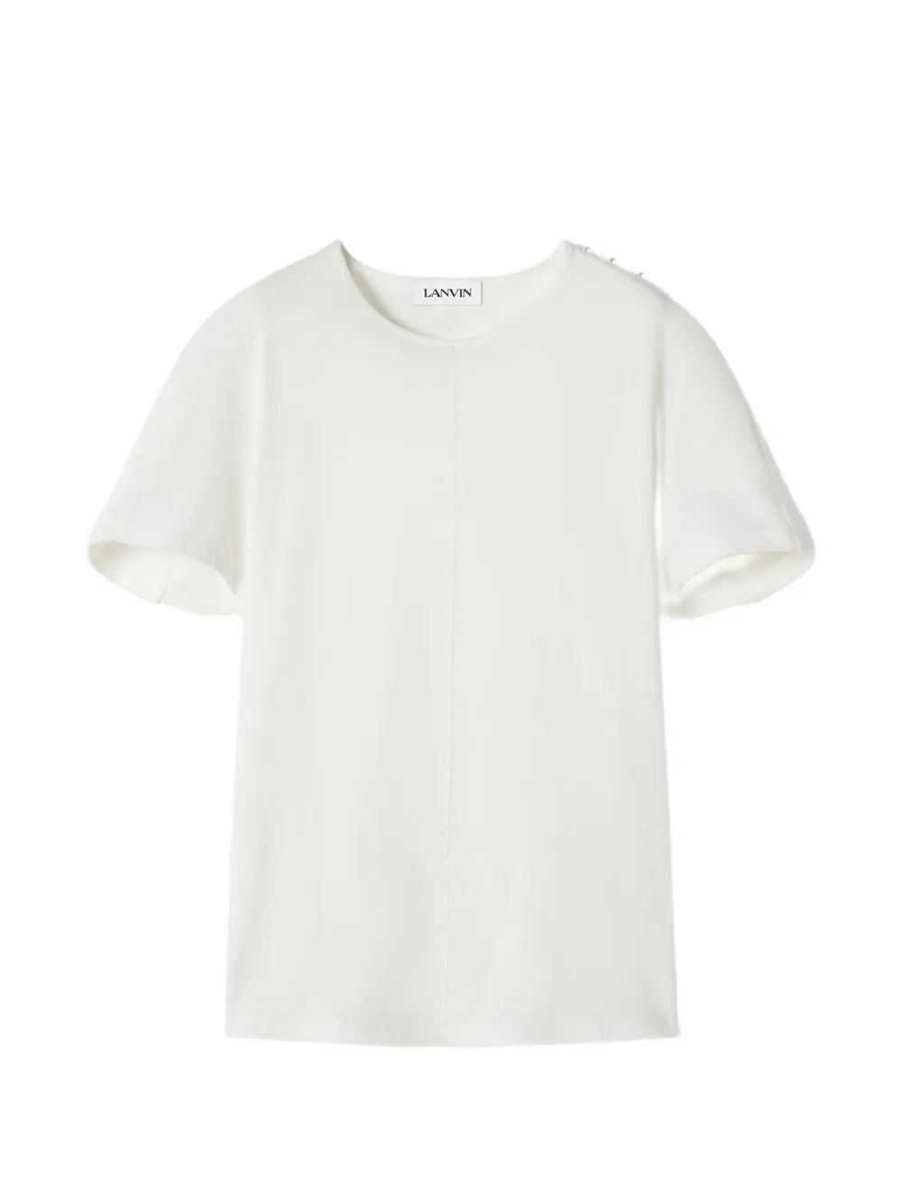 Lanvin T-shirt verfraaid met cape Wit