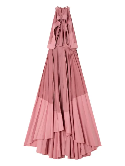 Lanvin pleated halterneck maxi dress