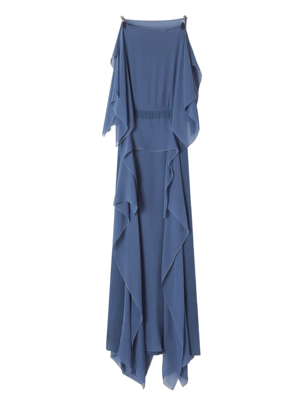 Lanvin Abito lungo con ruches - Blu