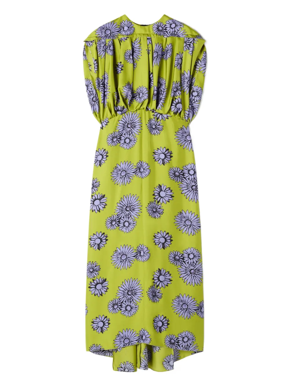 Lanvin Abito midi smanicato a fiori - Verde