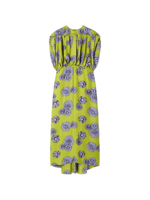 Lanvin printed silk midi dress