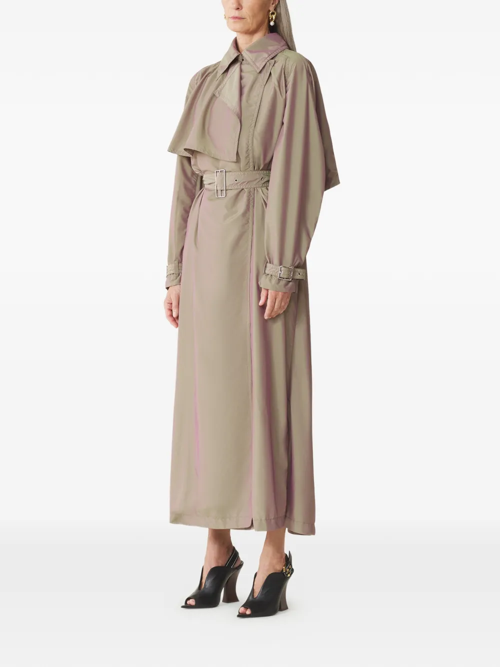  Lanvin Belted Buckle-cuffs Trench - Neutrals 