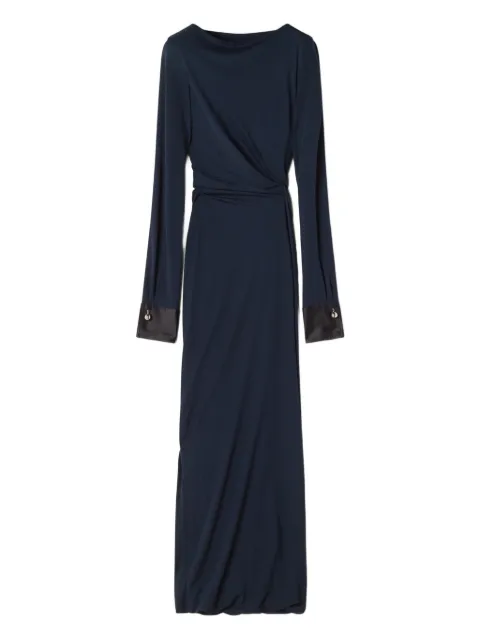 Lanvin long-sleeve button-cuff maxi dress