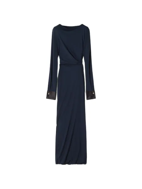 Lanvin long-sleeve button-cuff maxi dress