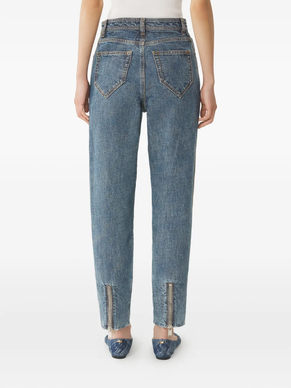 Lanvin five-pockets Zip Jeans | Blue | FARFETCH CA