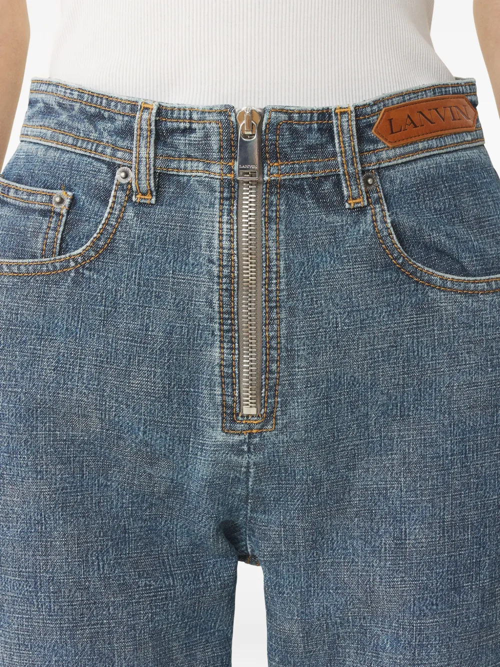 Lanvin Jeans met vijf zakken en rits Blauw