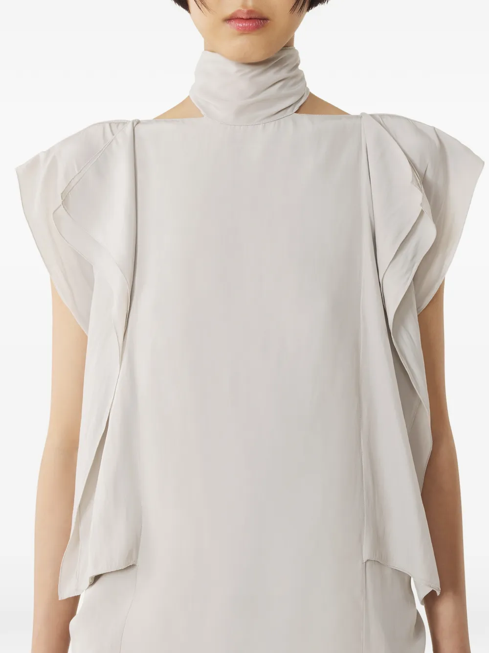 Lanvin Blouse met ruchetail Beige