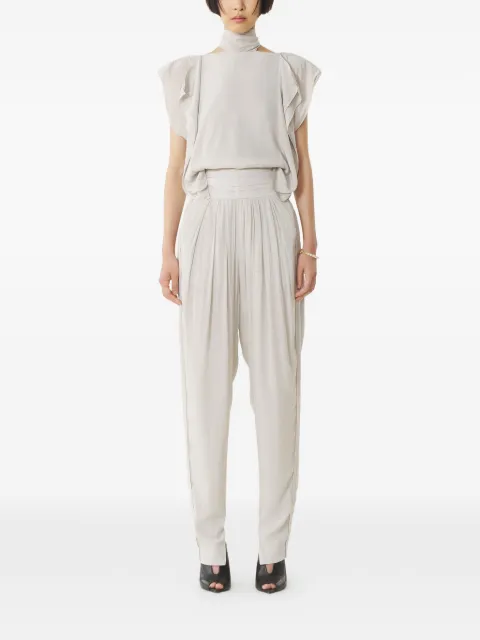 Lanvin ruffled-detail high-neck blouse
