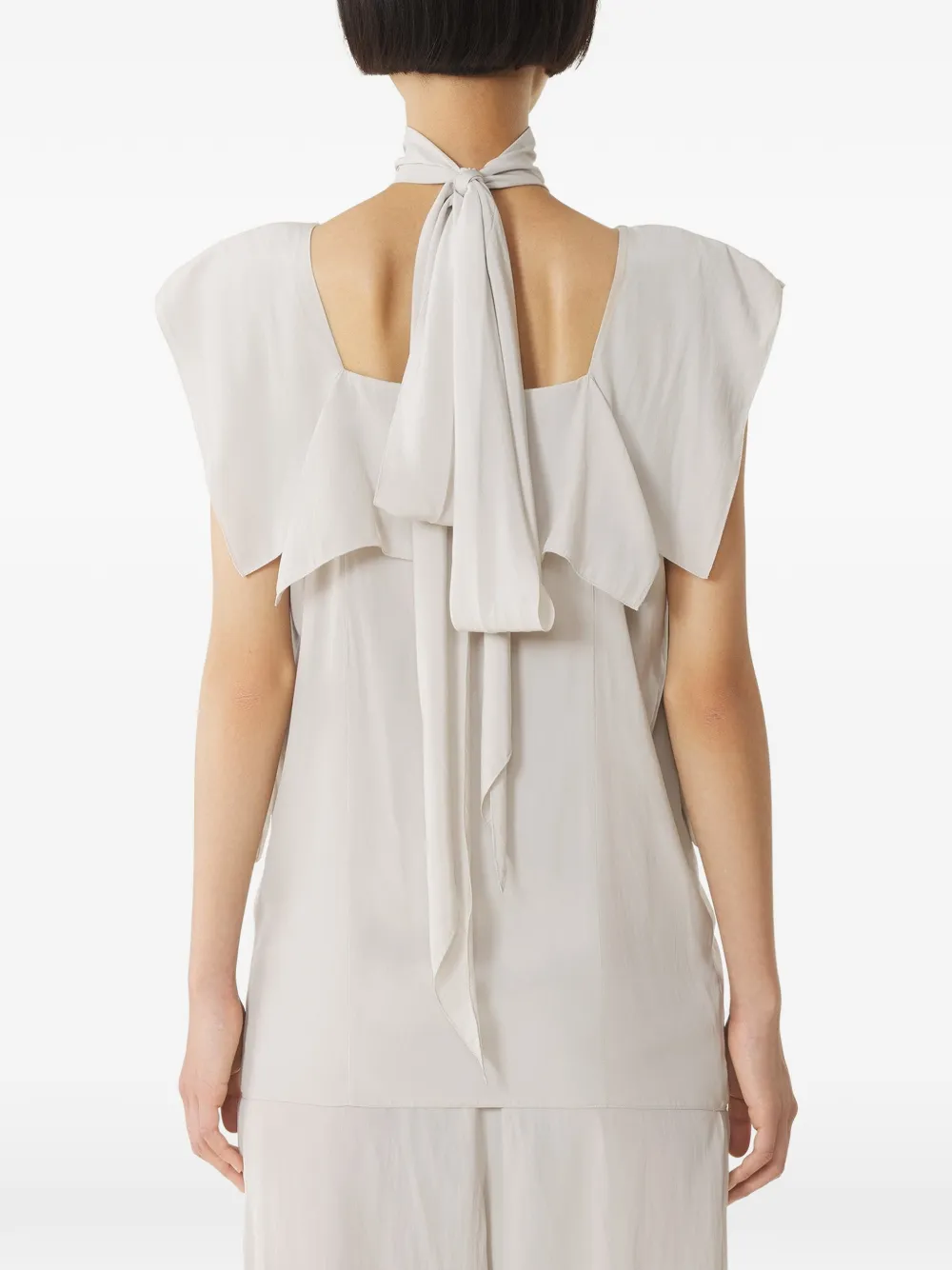 Lanvin Blouse met ruchetail Beige
