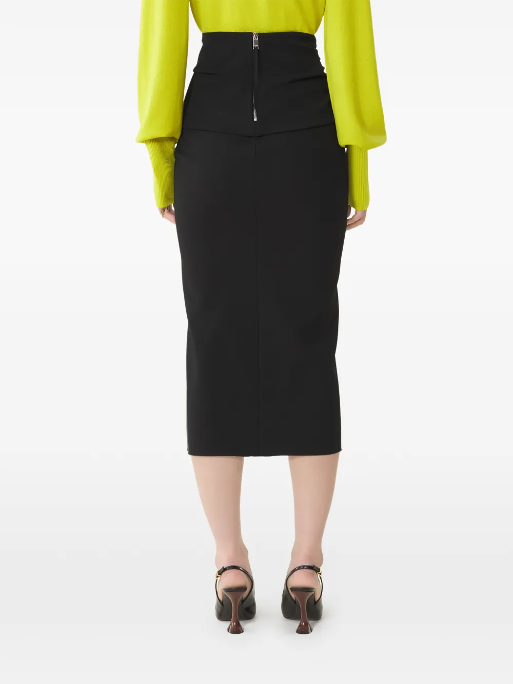 Lanvin Midi-rok met gedraaid detail Zwart