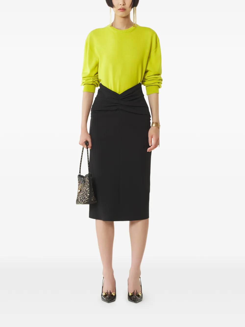  Lanvin Jersey Con Cuello Redondo - Verde 