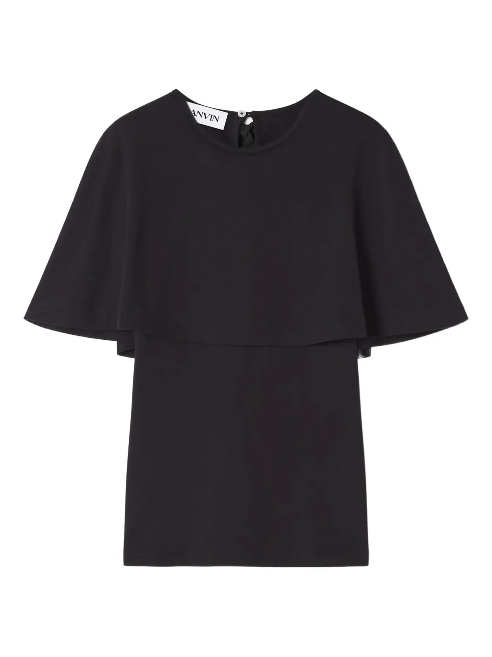 Lanvin T-shirt con design a strati - Nero
