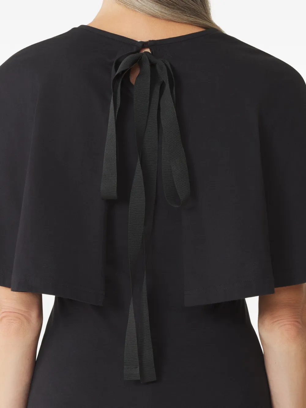 Lanvin T-shirt met cape Zwart