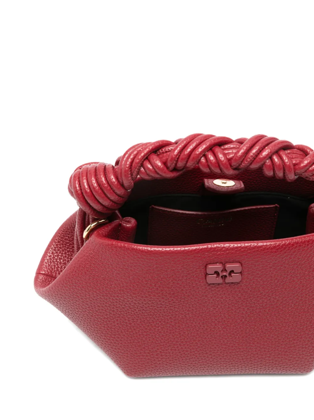 Ganni Mini Bou Tote Bag In Red