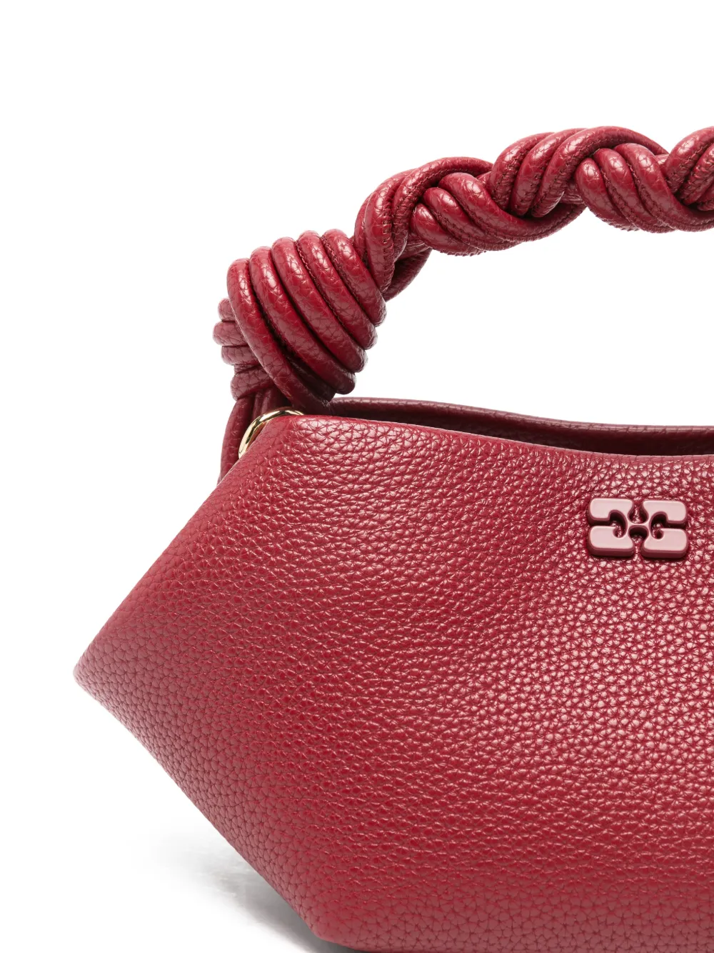 Ganni Mini Bou Tote Bag In Red