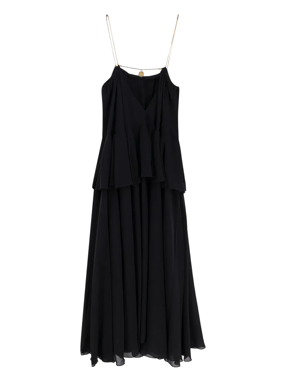 Chloé Tiered Maxi Dress In Black