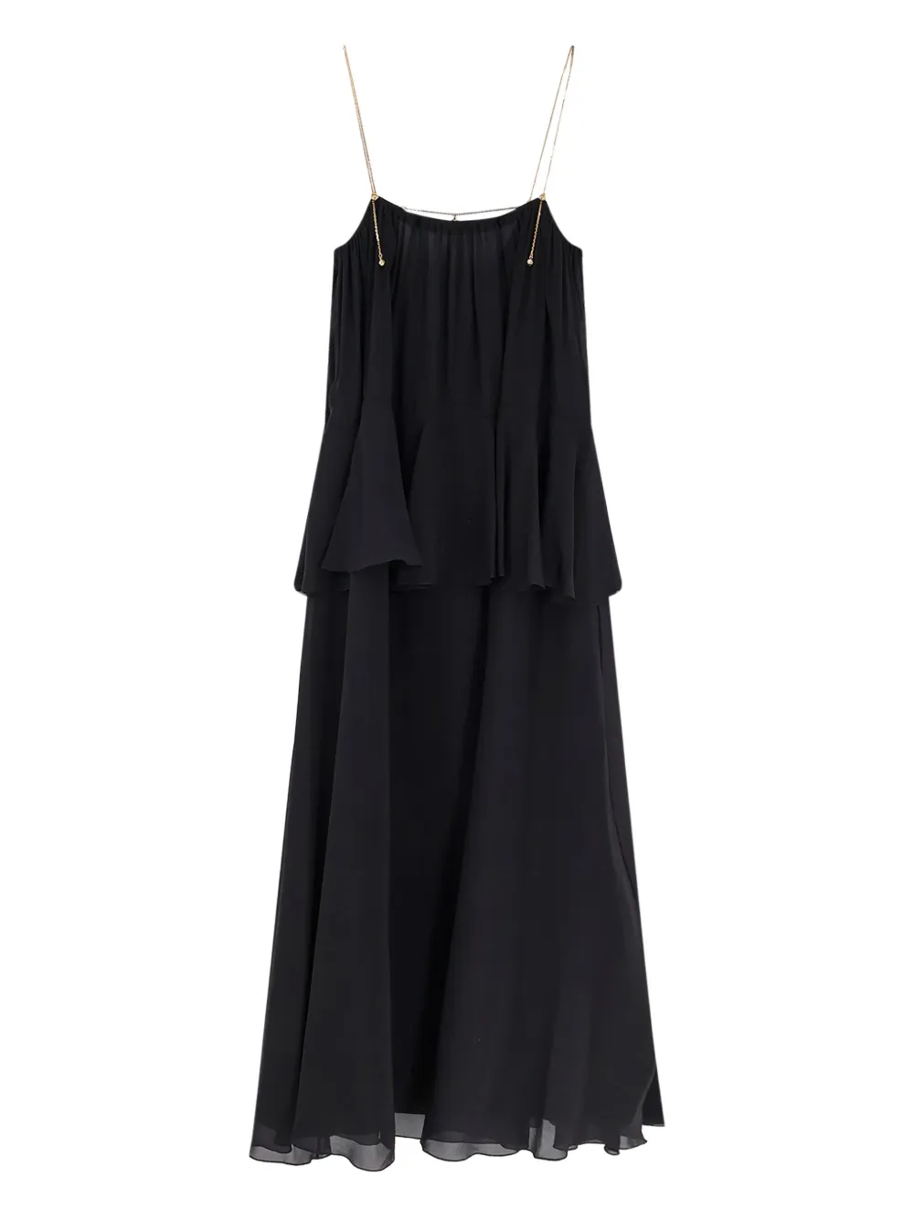 Chloé tiered maxi dress - Zwart