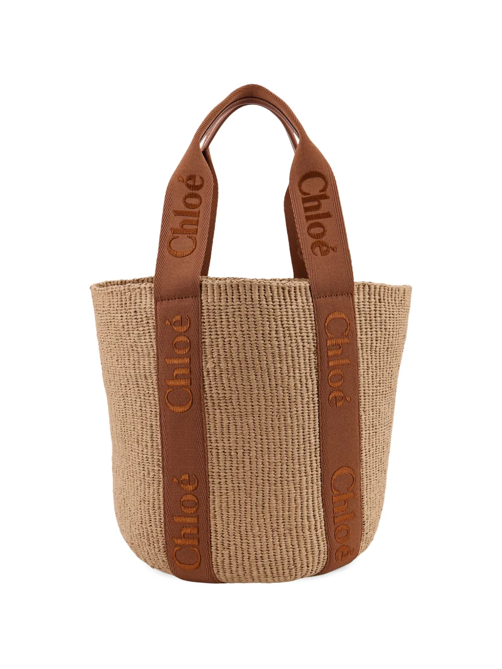 Chloé logo-straps bucket bag - Toni neutri