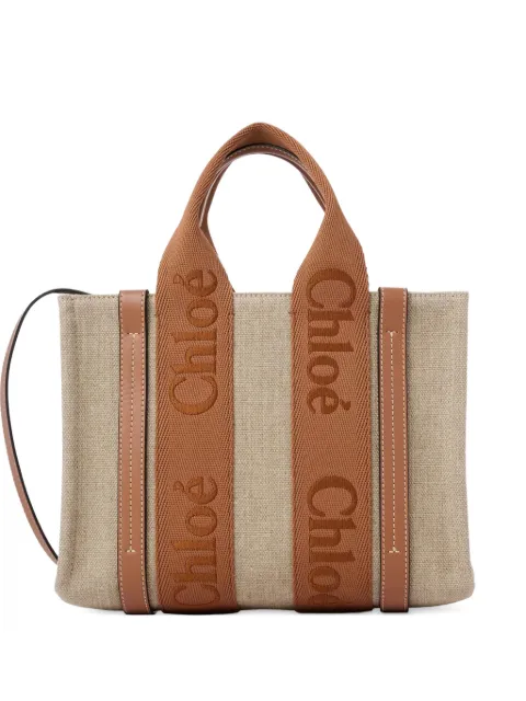 Chloé Woody logo-strap tote bag
