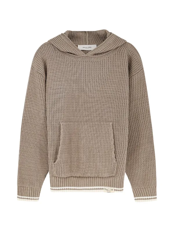 Golden Goose Hooded Sweatshirt in Dove Grey in Brown