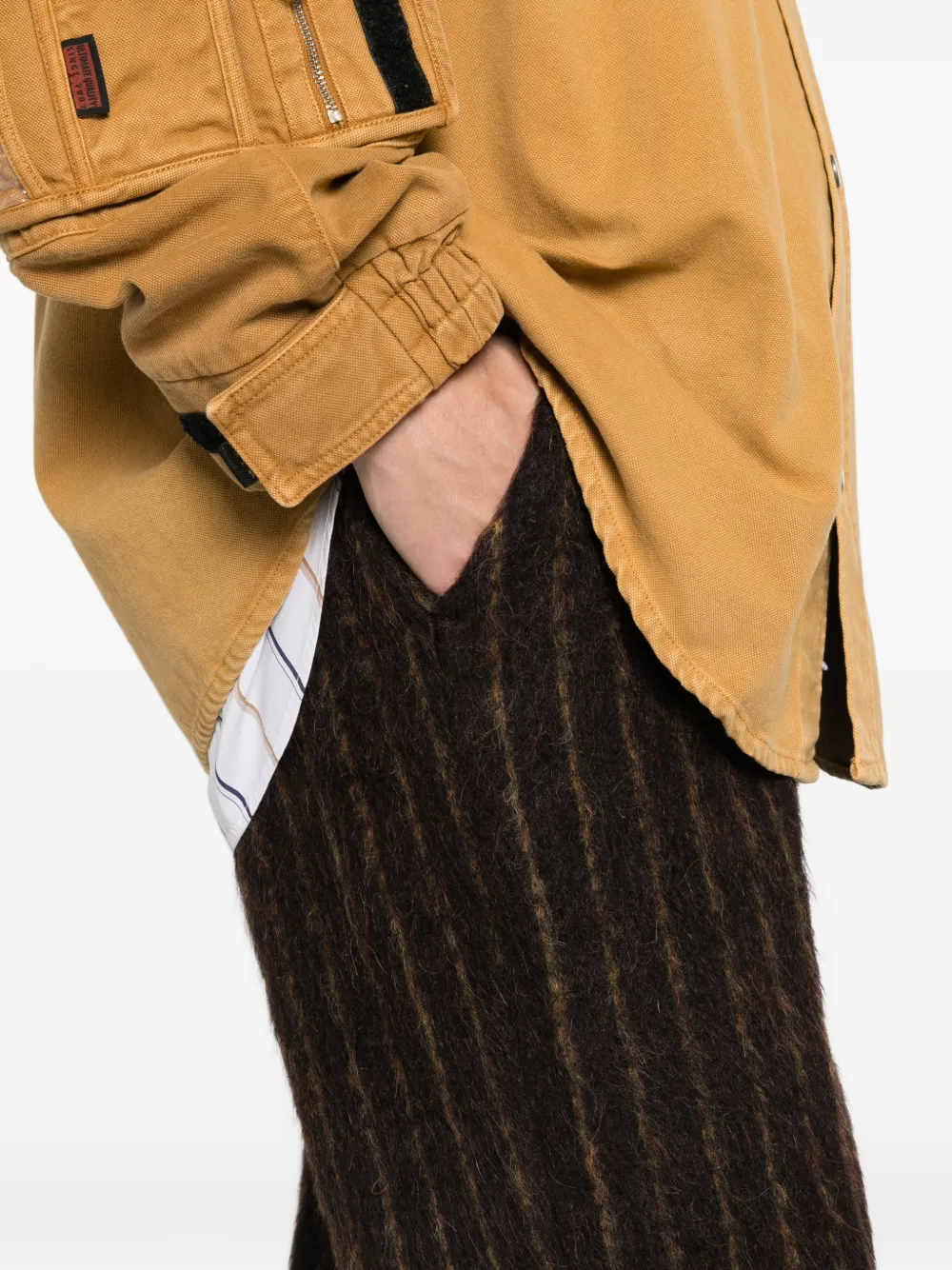 Martine Rose Gestreepte broek Bruin