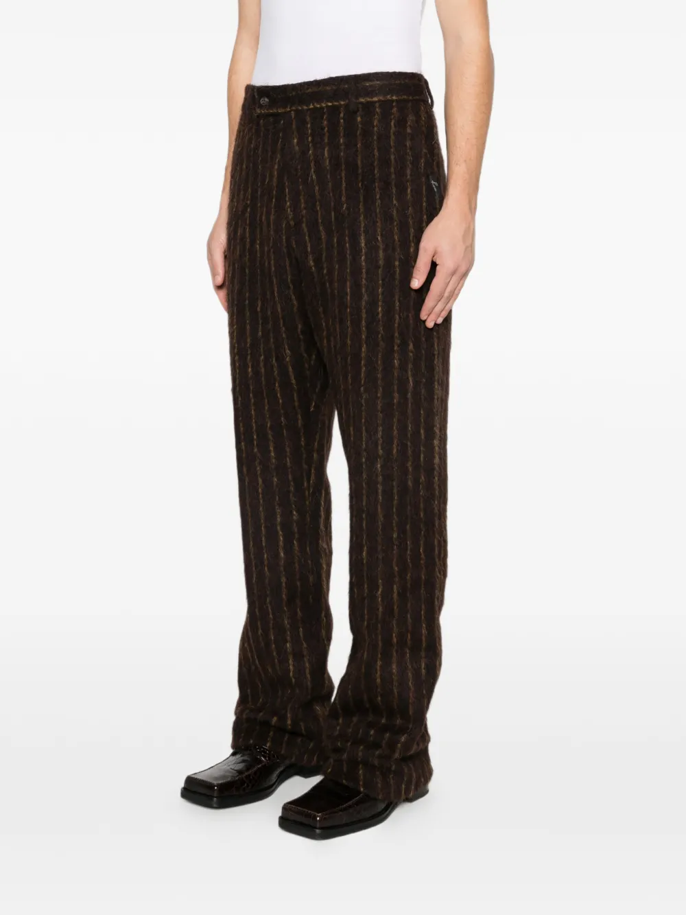 Martine Rose Gestreepte broek Bruin