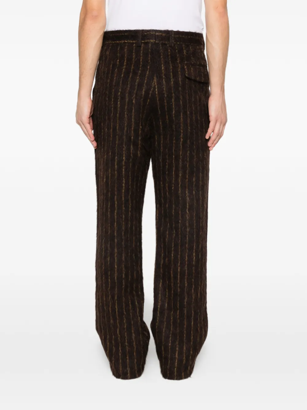 Martine Rose Gestreepte broek Bruin