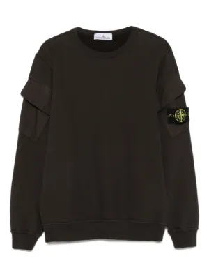 Stone Island コンパスバッジ スウェットシャツ | ブラック | FARFETCH JP