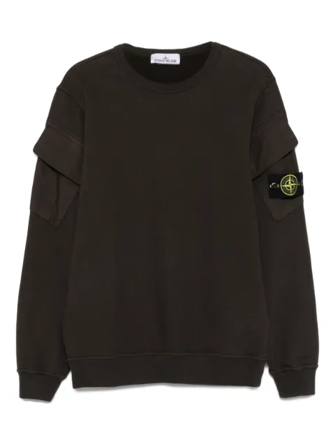 Stone Island sudadera con cuello redondo y detalle de bolsillo