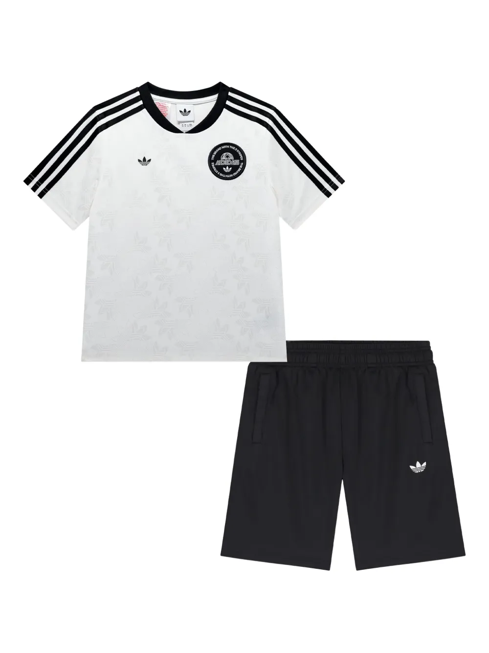 adidas Kids logo shorts set - White