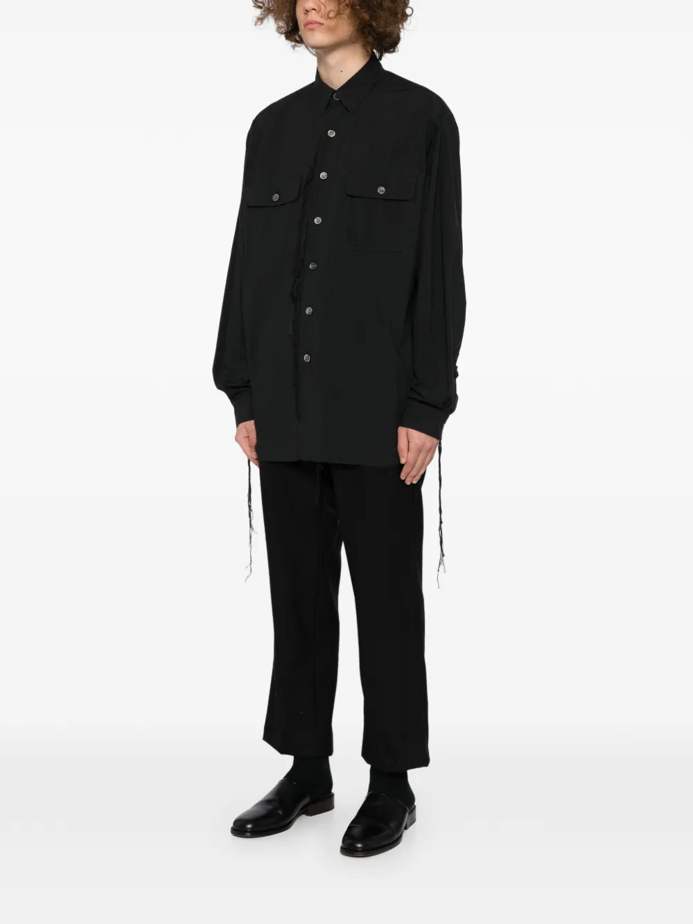  Midorikawa Strapped Shirt - Black 