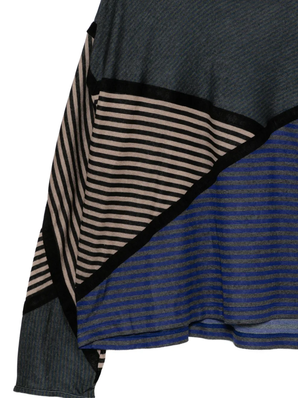 Kiko Kostadinov Raday Paneled Jersey Turtleneck Top In Blue